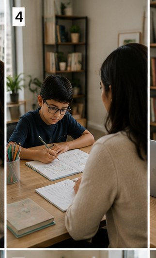 Niño en actividad de aprendizaje